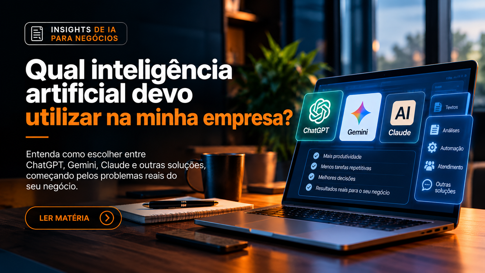 Qual inteligência artificial devo utilizar na minha empresa?